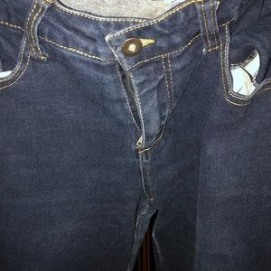 Who Cares  size 12  dark blue high rise denim skinny  jeggings